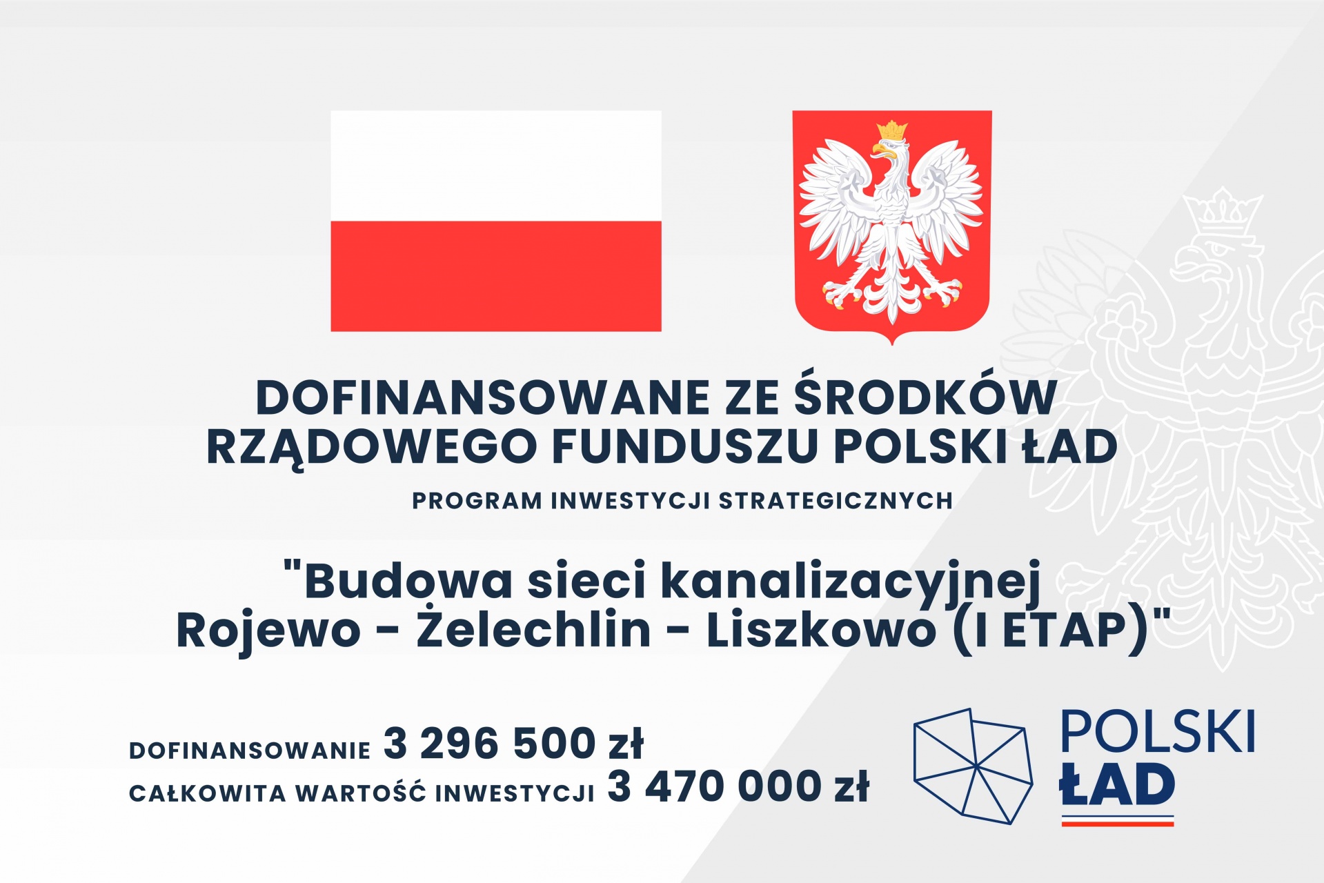 Budowa sieci kanalizacyjnej Rojewo - Żelechlin - Liszkowo ( I ETAP )