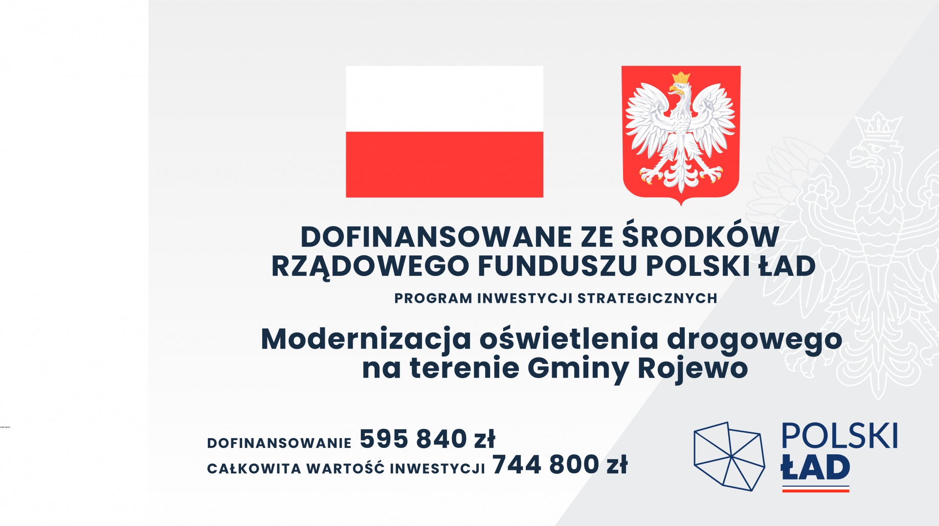 Modernizacja oświetlenia drogowego na terenie Gminy Rojewo