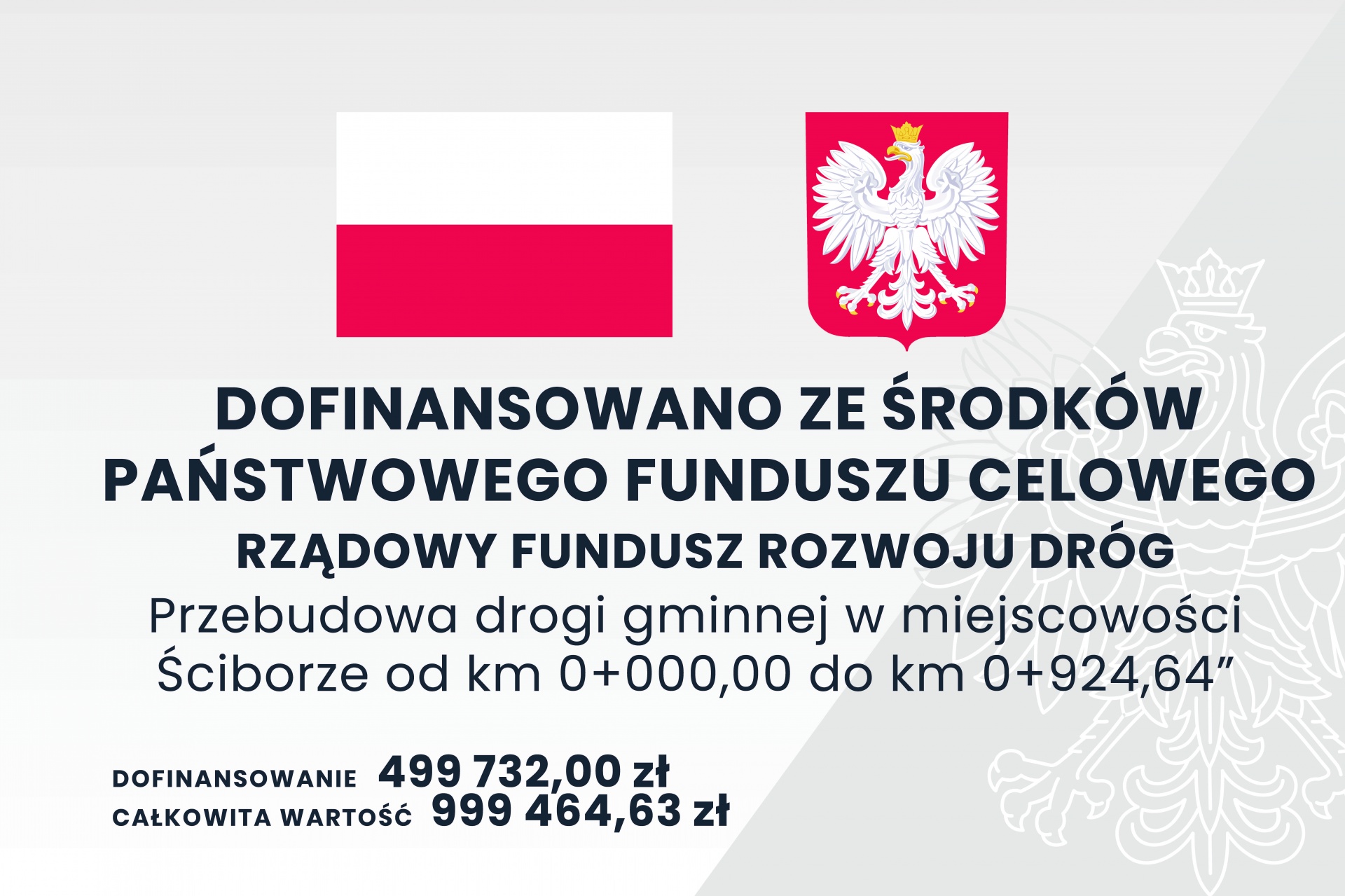 Przebudowa drogi gminnej w miejscowości Ściborze